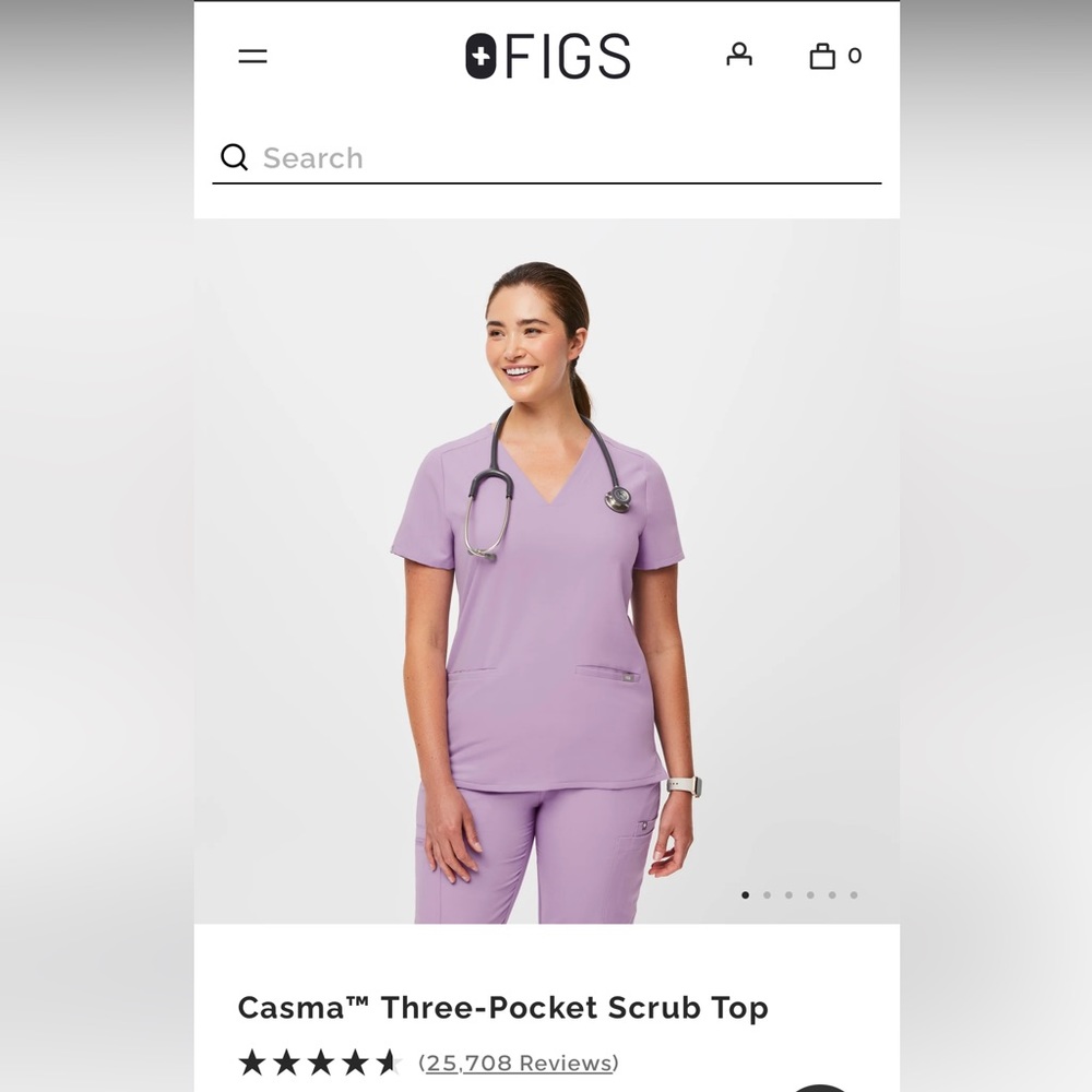 NWT. Never worn still in bag. Lilac SMALL FIGS 2 pockets top. SOLD OUT.